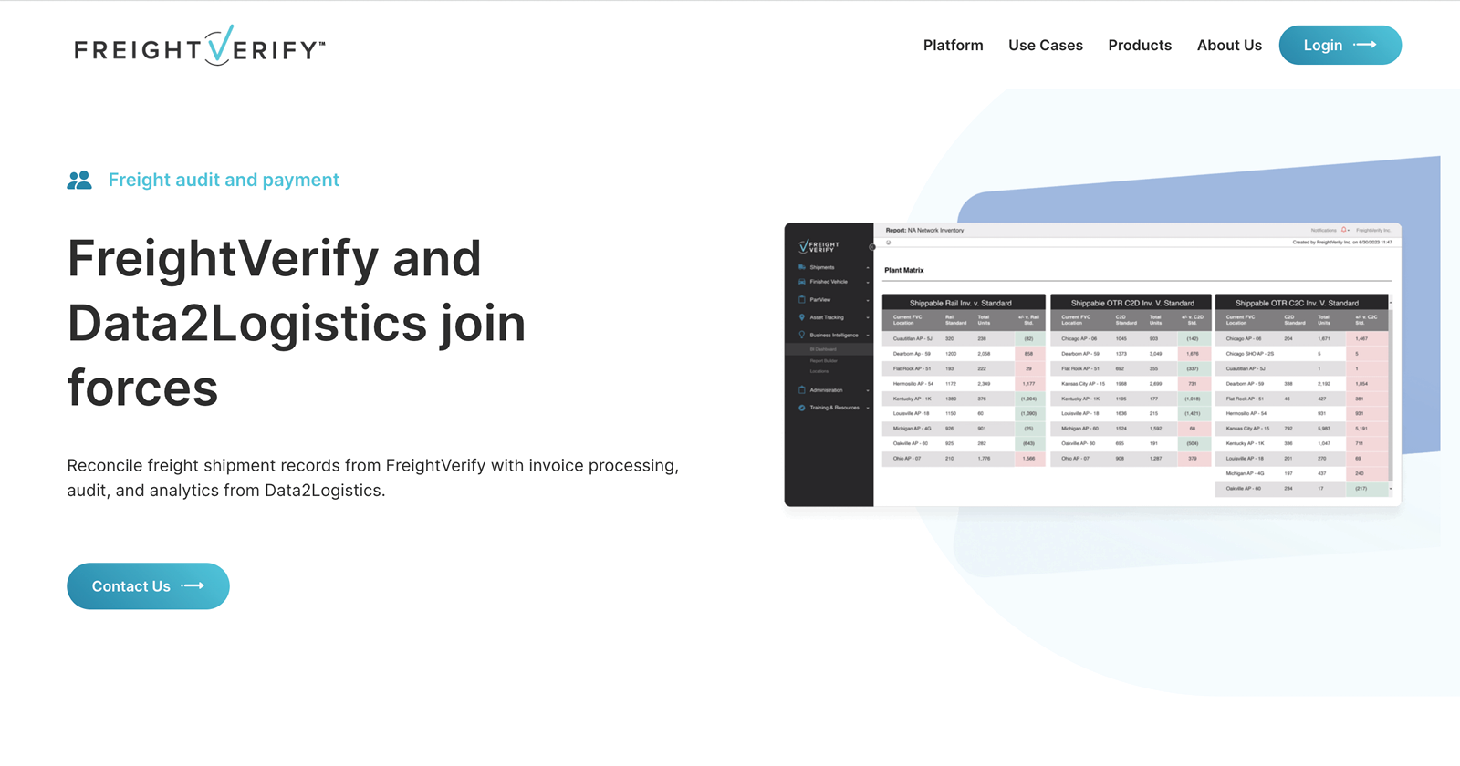 FreightVerify and Data2Logistics partner to integrate freight audit and payment with realtime